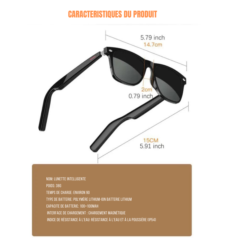 Lunette intelligente Ultra-connectée 👓🎧📱🔥/ Remise -50%