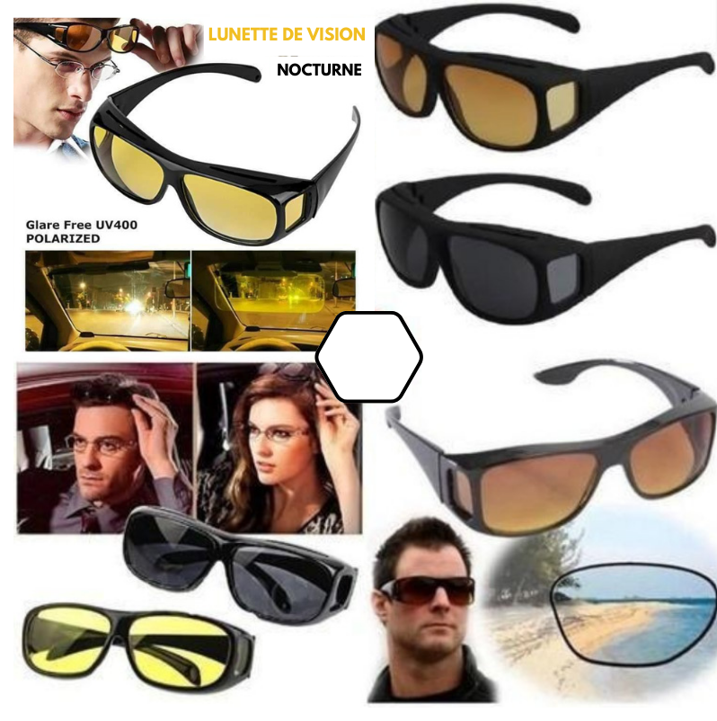 Lunette de conduite HD vision Nuit et Jour🚨👓🚘✅