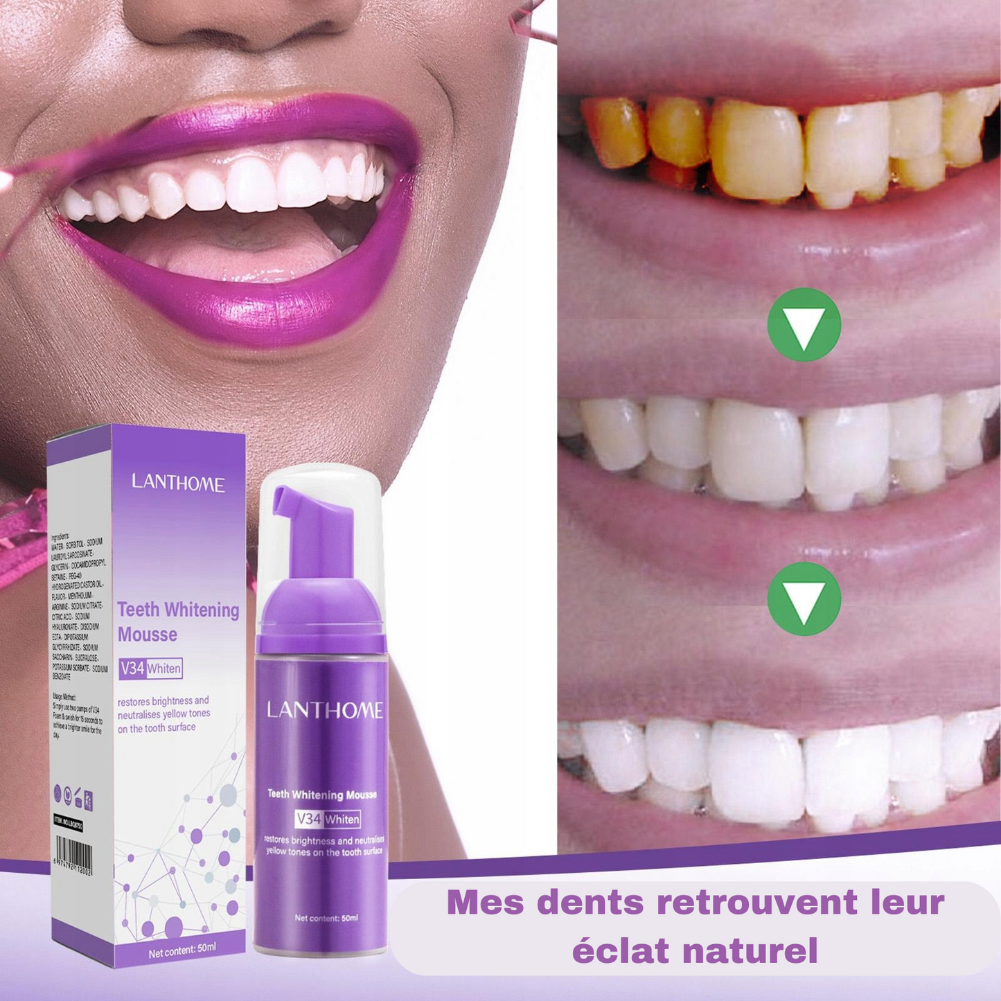 Dentifrice violet Ultra blanchissant V34